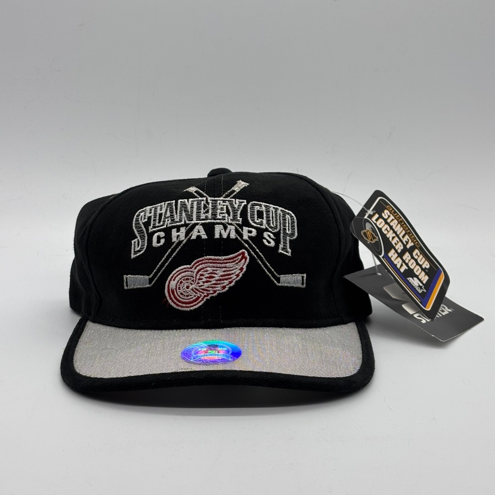 Vintage Detroit Red Wings Stanley Cup Champions Starter Locker Room Hat NWT